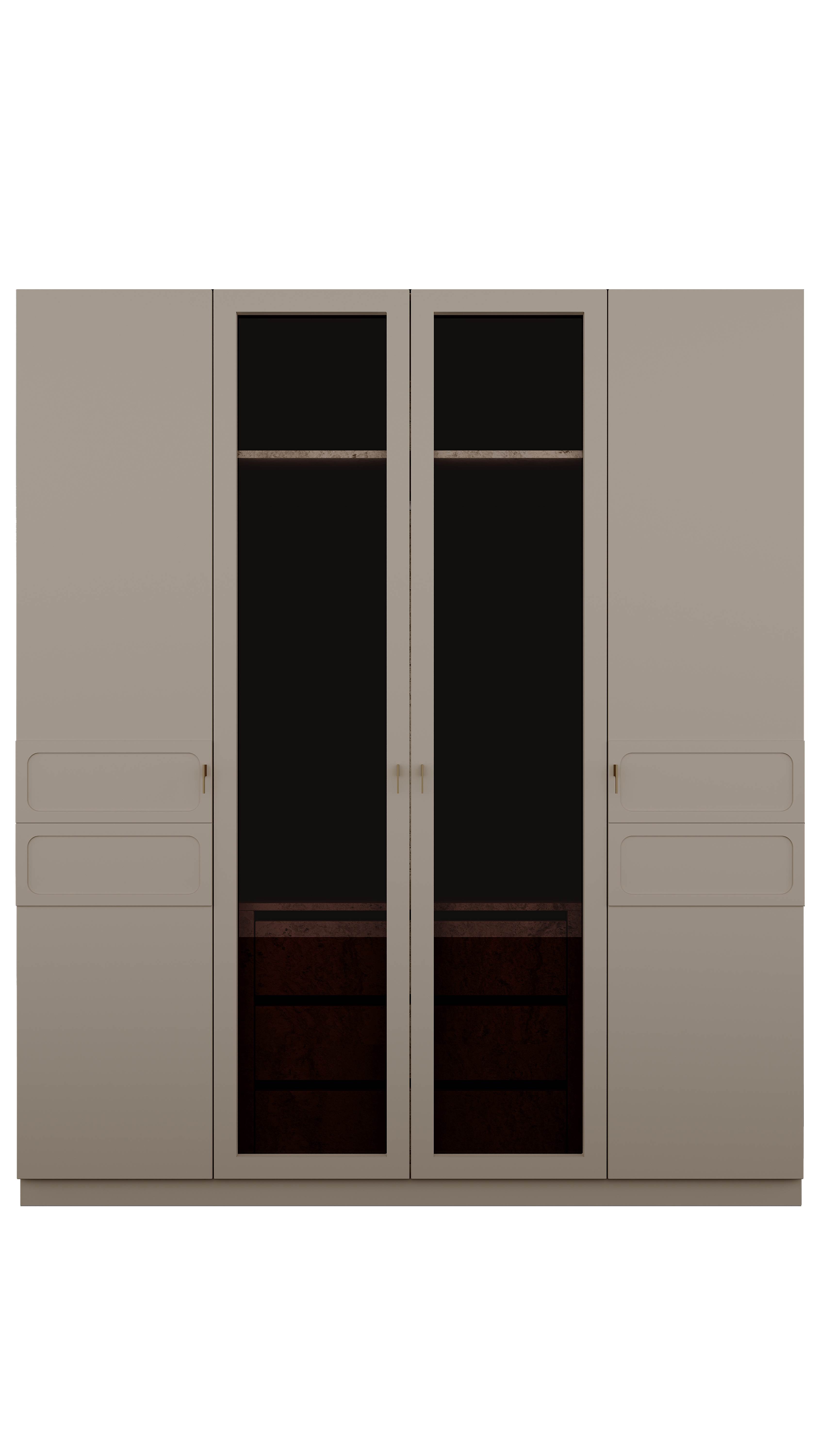 Aura Youth Room Large Glass Door Wardrobe